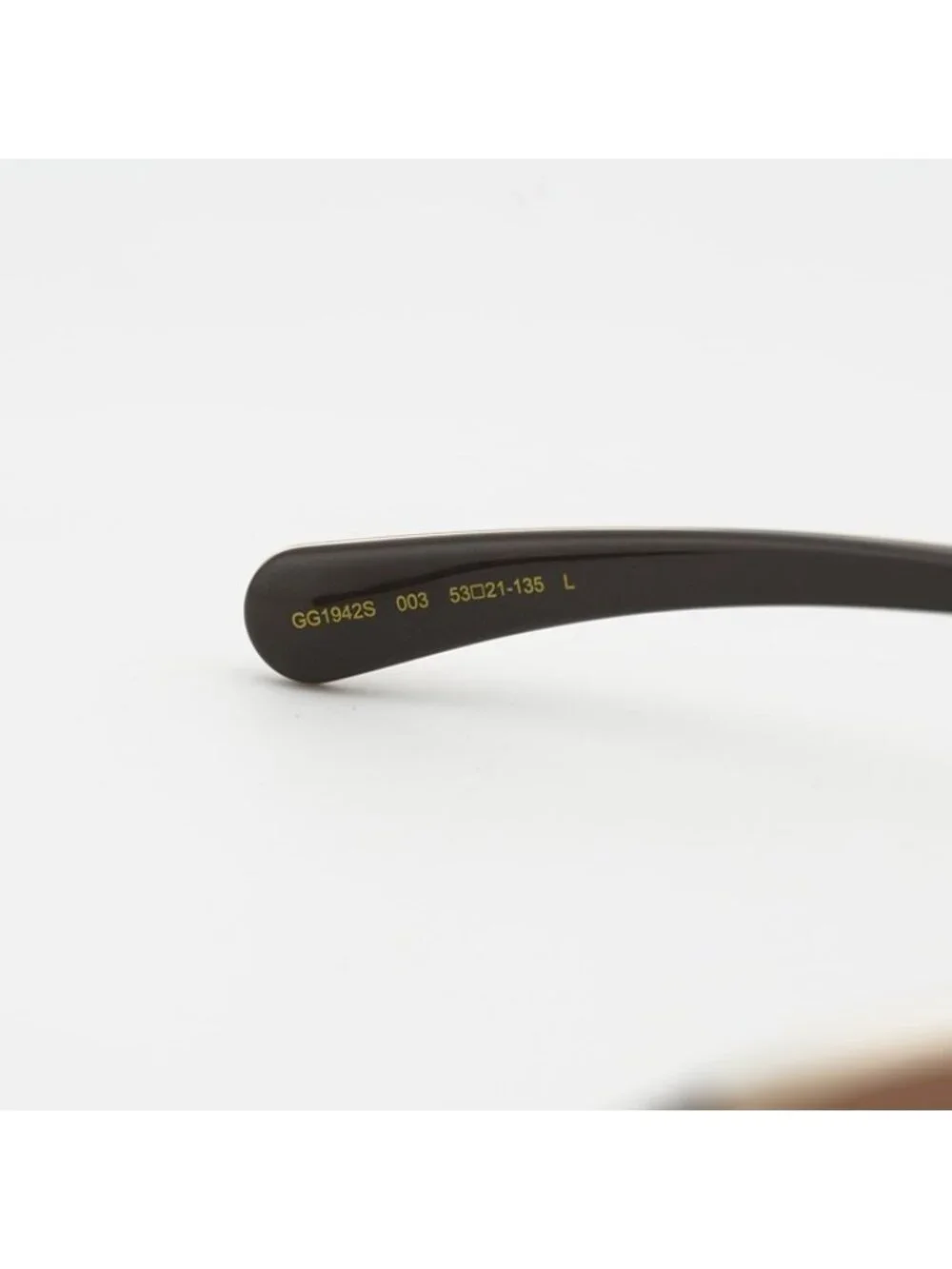 Gucci GG1942S 003 Women Sunglasses Gold Oval Frame, Brown Lenses